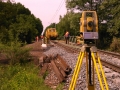 Měření pro podbíječku - rekonstrukce železniční tratě